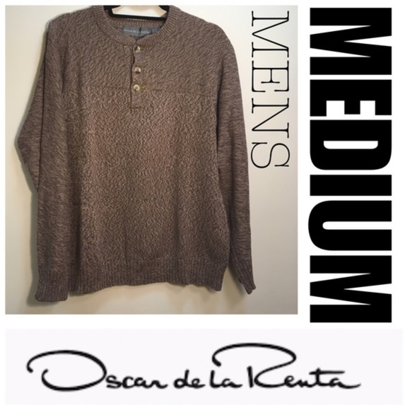 Oscar de la Renta Other - Oscar de la Renta cotton henley sweater size M
